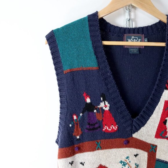 SOLD vintage woolrich americana sweater vest pullover - Picture 3 of 5